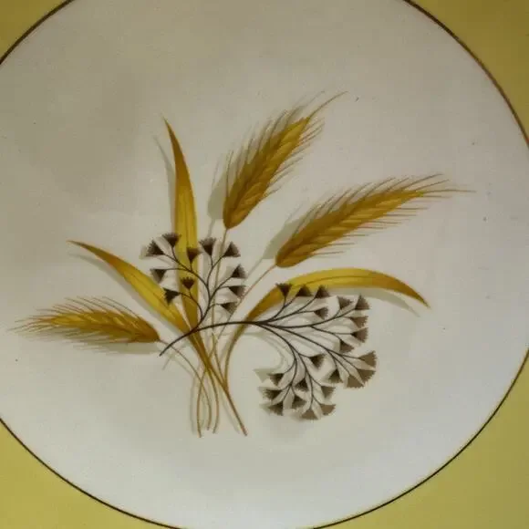 Set of 7 Vintage Soup Bowls - Century Service Autumn Gold Wheat 8 1/4" - Picture 3 of 4